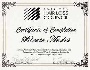 AHLC certificate
